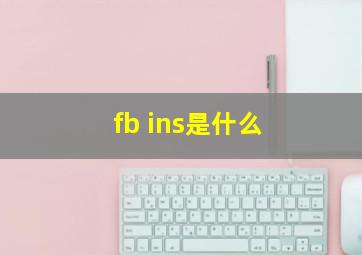 fb ins是什么